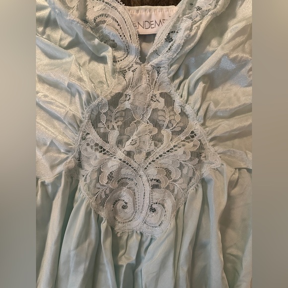 Vintage OLGA Mint Green Peignoir Nightgown 92270 - Picture 4 of 6